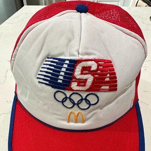Vintage 1984 USA Olympics McDonalds Snapback Trucker Hat Cap